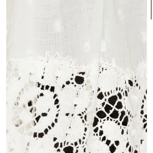 Faith Connexion Ruffled Off-The-Shoulder Top, Off White, Size XS, NWT